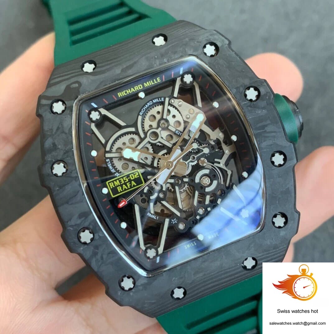 Richard Mille RM035-02 KV Factory V3 Carbon Fiber Green Strap 2 Richard Mille RM035-02 KV Factory V3 Carbon Fiber Green Strap 2