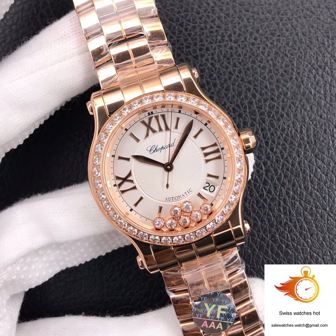 Chopard Happy Diamonds 274808-5004 YF Factory Rose Gold Silver Dial 2 Chopard Happy Diamonds 274808-5004 YF Factory Rose Gold Silver Dial 2