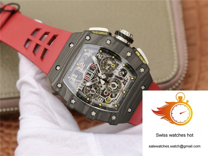 Richard Mille RM11-03 KV Factory Carbon Fiber Red Strap 2 Richard Mille RM11-03 KV Factory Carbon Fiber Red Strap 2