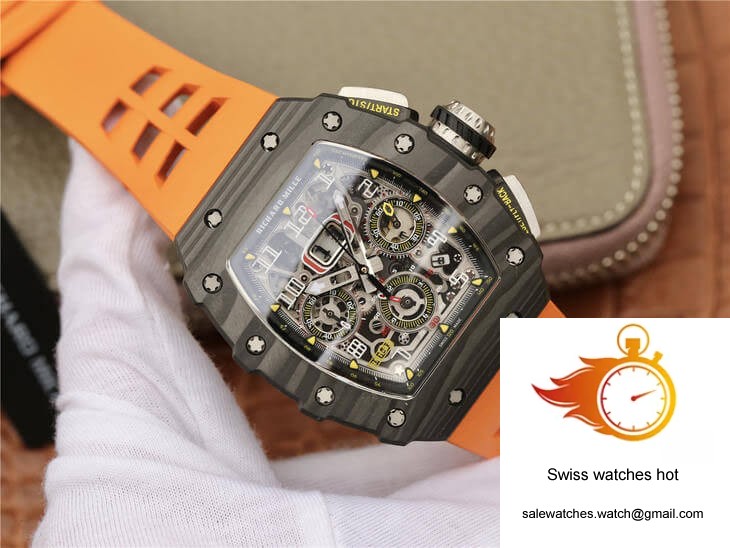 Richard Mille RM11-03 KV Factory Carbon Fiber Orange Strap 2 Richard Mille RM11-03 KV Factory Carbon Fiber Orange Strap 2