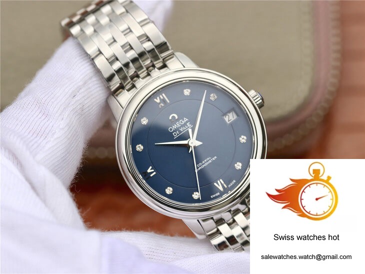 Omega De Ville 424.10.33.20.53.001 MKS Factory Diamond Blue Dial 2 Omega De Ville 424.10.33.20.53.001 MKS Factory Diamond Blue Dial 2