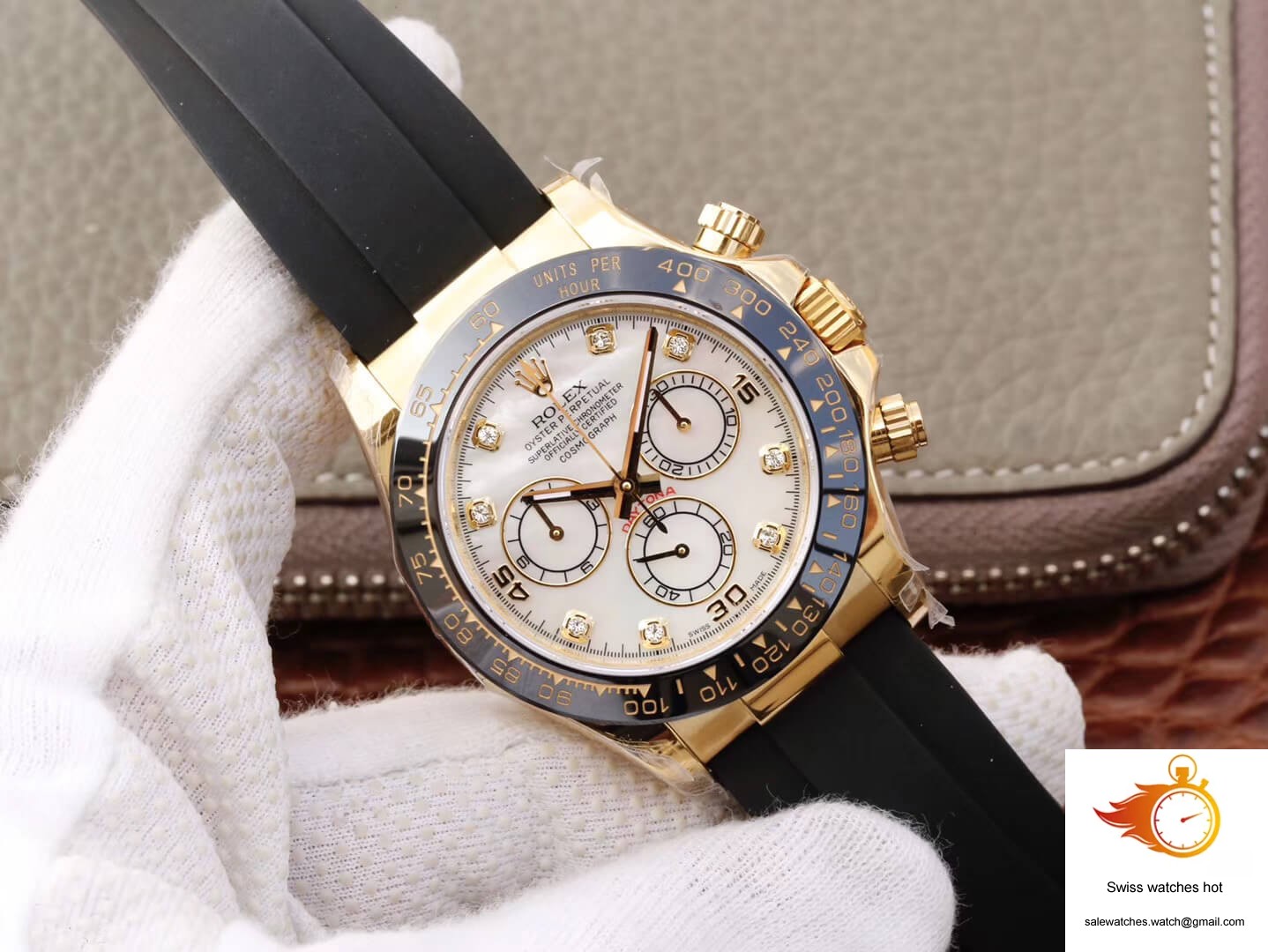 Rolex Daytona Cosmograph M116518ln-0037 JH Factory V6 Diamond Dial 2 Rolex Daytona Cosmograph M116518ln-0037 JH Factory V6 Diamond Dial 2