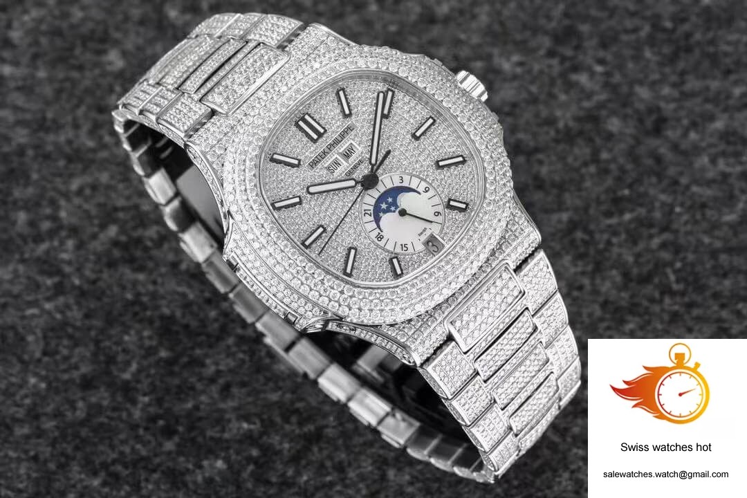 Patek Philippe Nautilus 5726/1A-014 R8 Factory Gypsophila Silver Diamond 2 Patek Philippe Nautilus 5726/1A-014 R8 Factory Gypsophila Silver Diamond 2