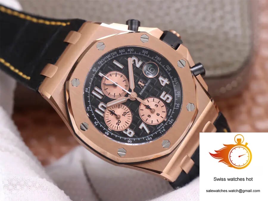 Audemars Piguet Royal Oak Offshore 26470OR JF Factory Rose Gold Black Dial 2 Audemars Piguet Royal Oak Offshore 26470OR JF Factory Rose Gold Black Dial 2