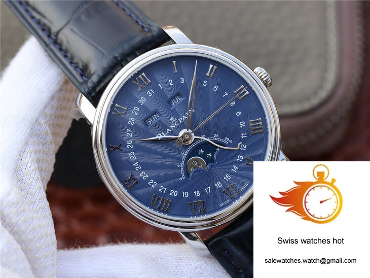 Blancpain Villeret 6654-1529-55B OM Factory V2 Blue Dial 2 Blancpain Villeret 6654-1529-55B OM Factory V2 Blue Dial 2