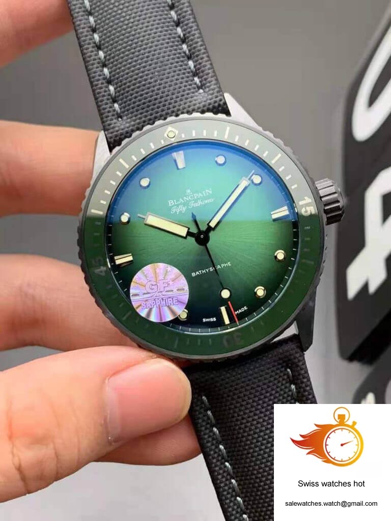 Blancpain Fifty Fathoms Bathyscaphe Mokkarran 5005 0153 NABA GF Factory Green Dial 2 Blancpain Fifty Fathoms Bathyscaphe Mokkarran 5005 0153 NABA GF Factory Green Dial 2