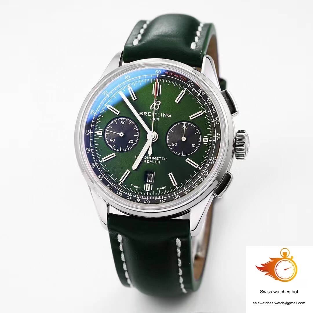 Breitling Premier B01 Chronograph AB0118A11L1X1 GF Factory V2 Green Dial 2 Breitling Premier B01 Chronograph AB0118A11L1X1 GF Factory V2 Green Dial 2