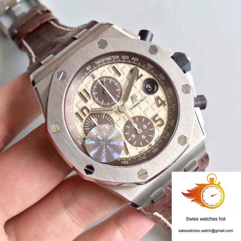 Audemars Piguet Royal Oak Offshore 26470ST.OO.A801CR.01 JF Factory V2 Beige Dial 2 Audemars Piguet Royal Oak Offshore 26470ST.OO.A801CR.01 JF Factory V2 Beige Dial 2