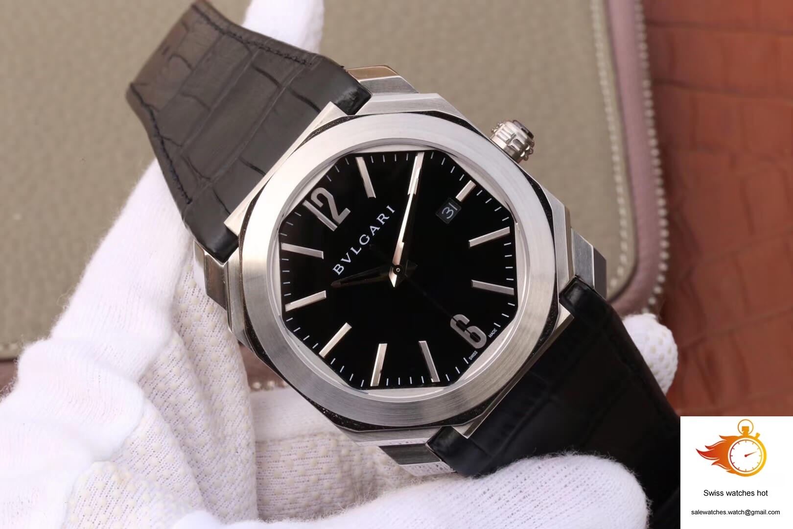 Bvlgari Octo 101964 BGO41BSLD Stainless Steel Bezel 2 Bvlgari Octo 101964 BGO41BSLD Stainless Steel Bezel 2