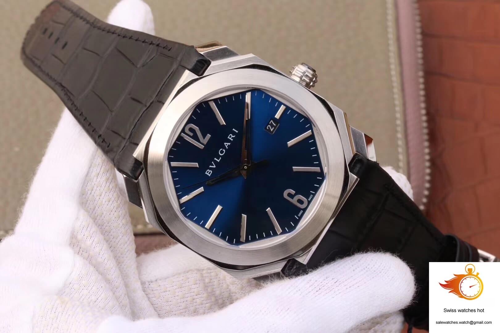 Bvlgari Octo 102429 BGO38C3SLD Dark Blue Dial 2 Bvlgari Octo 102429 BGO38C3SLD Dark Blue Dial 2
