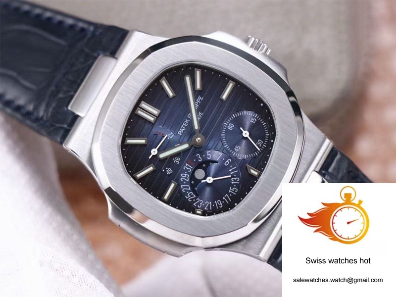 Patek Philippe Nautilus 5712/1A-001 PF Factory Blue Dial Leather Strap 2 Patek Philippe Nautilus 5712/1A-001 PF Factory Blue Dial Leather Strap 2