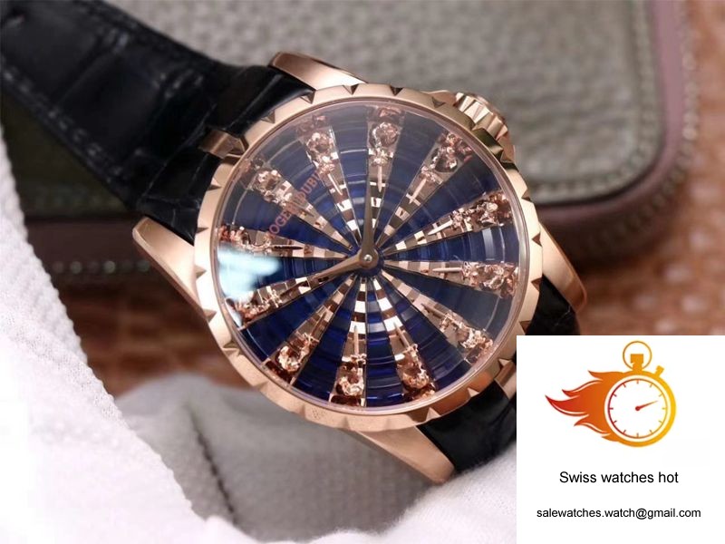 Roger Dubuis Excalibur RDDBEX0684 ZZ Factory Rose Gold Blue Dial 2 Roger Dubuis Excalibur RDDBEX0684 ZZ Factory Rose Gold Blue Dial 2