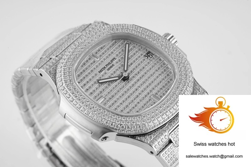 Patek Philippe Nautilus 5719/10G-010 PPF Factory V4 Silver Diamond 2 Patek Philippe Nautilus 5719/10G-010 PPF Factory V4 Silver Diamond 2