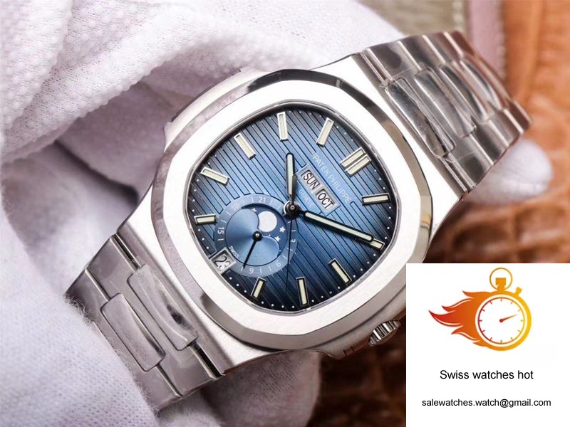 PF Factory Patek Philippe Nautilus 5726/1A-014 Moonphase Blue Gradient Black Dial 2 PF Factory Patek Philippe Nautilus 5726/1A-014 Moonphase Blue Gradient Black Dial 2