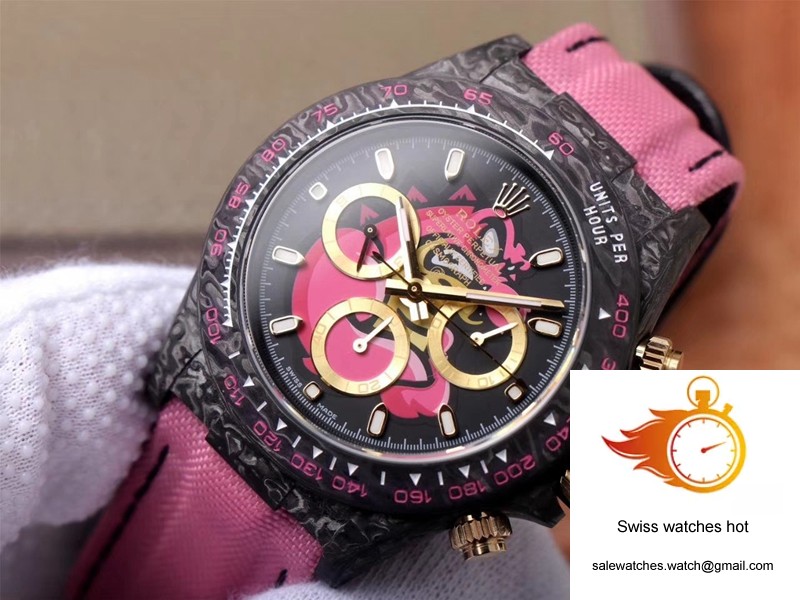 Rolex Daytona Cosmos Chronograph Carbon Fiber Edition Pink Exploded Dragon Dial 2 Rolex Daytona Cosmos Chronograph Carbon Fiber Edition Pink Exploded Dragon Dial 2