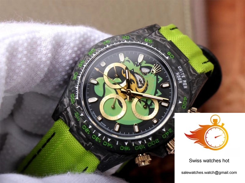 Rolex Daytona Cosmos Chronograph Carbon Fiber Edition Green Exploded Dragon Dial 2 Rolex Daytona Cosmos Chronograph Carbon Fiber Edition Green Exploded Dragon Dial 2