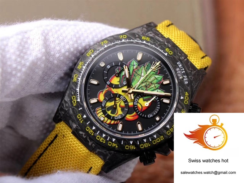 Rolex Daytona Cosmos Chronograph Carbon Fiber Edition Color Skull Dial 2 Rolex Daytona Cosmos Chronograph Carbon Fiber Edition Color Skull Dial 2