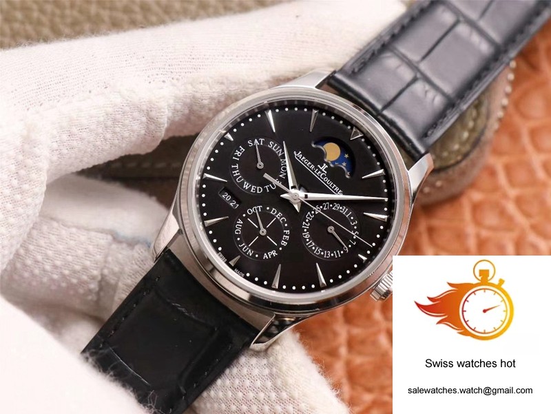Jaeger-LeCoultre Master Ultra Thin Moon Perpetual Calendar 1308470 V9 Factory Black Dial 2 Jaeger-LeCoultre Master Ultra Thin Moon Perpetual Calendar 1308470 V9 Factory Black Dial 2