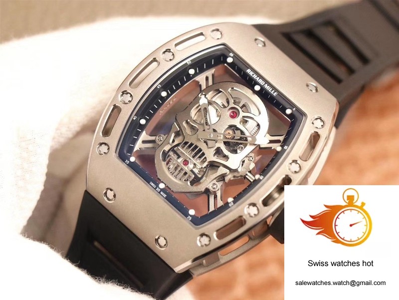 Richard Mille RM052 ZF Factory Silver Titanium Skull Dial 2 Richard Mille RM052 ZF Factory Silver Titanium Skull Dial 2