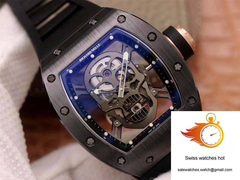 Richard Mille RM052-01 ZF Factory Black Ceramic Grey Skull Dial 2 Richard Mille RM052-01 ZF Factory Black Ceramic Grey Skull Dial 2