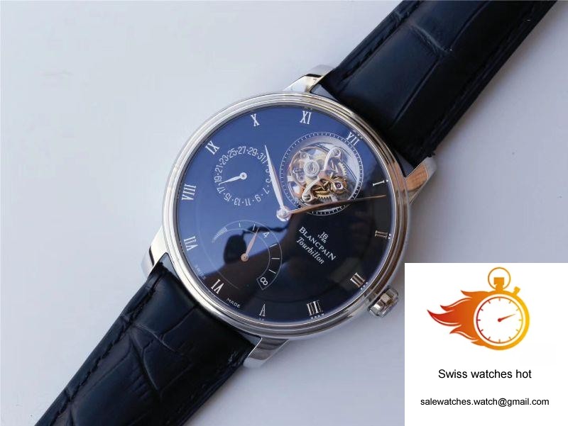 JB Factory Blancpain Villeret Tourbillon 8 Jours 6025-1542-55b Black 2 JB Factory Blancpain Villeret Tourbillon 8 Jours 6025-1542-55b Black 2