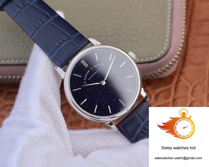 A. Lange & Sohne Saxonia Thin Gold-flux-coated Dial In Copper-blue 205.086 SV Factory 2 A. Lange & Sohne Saxonia Thin Gold-flux-coated Dial In Copper-blue 205.086 SV Factory 2