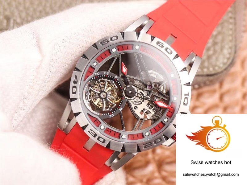 JB Factory Roger Dubuis Excalibur Spider Carbon Skeleton Flying Tourbillon RDDBEX0572 Transparent Version 2 JB Factory Roger Dubuis Excalibur Spider Carbon Skeleton Flying Tourbillon RDDBEX0572 Transparent Version 2