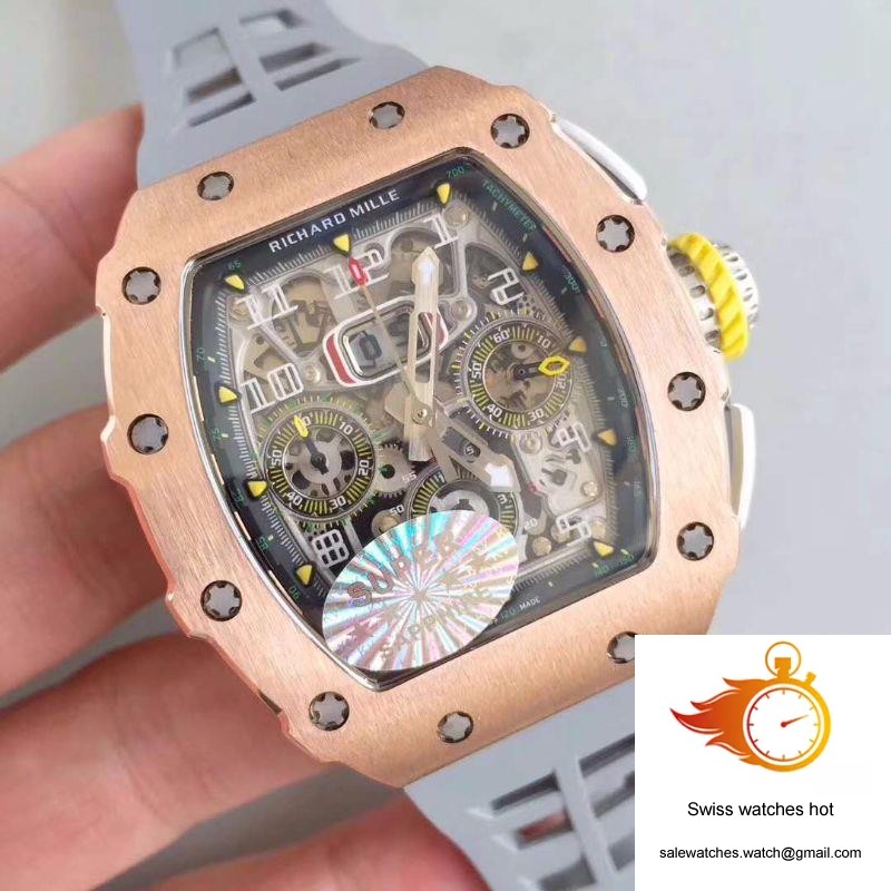 Richard Mille RM011 Felipe Massa Chronograph KV Factory Rose Gold Skeleton Dial 2 Richard Mille RM011 Felipe Massa Chronograph KV Factory Rose Gold Skeleton Dial 2