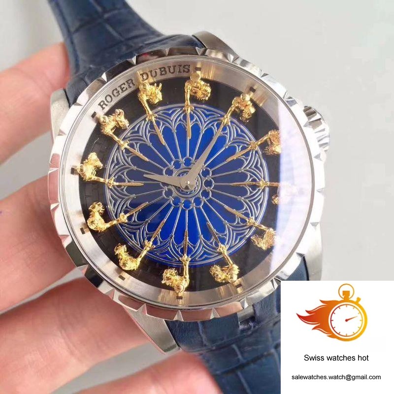 Roger Dubuis Excalibur Knights Of The Round Table II RDDBEX0495 Blue Dial 2 Roger Dubuis Excalibur Knights Of The Round Table II RDDBEX0495 Blue Dial 2
