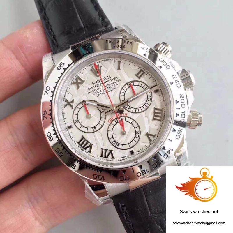 Rolex Daytona Cosmograph 116520 JH Factory Black Leather Strap 2 Rolex Daytona Cosmograph 116520 JH Factory Black Leather Strap 2