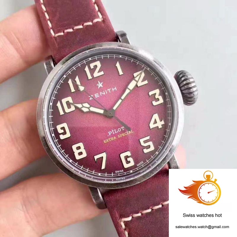 Zenith Pilot Type 20 Extra Special Ton Up 45MM 11.2430.679.21.C801 XF Factory Purple Dial 2 Zenith Pilot Type 20 Extra Special Ton Up 45MM 11.2430.679.21.C801 XF Factory Purple Dial 2