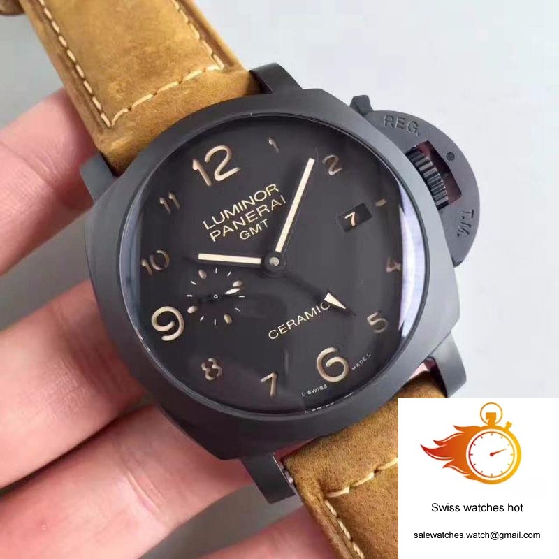 Panerai Luminor GMT 1950 3 Days PAM441 VS Factory V2 Black Dial 2 Panerai Luminor GMT 1950 3 Days PAM441 VS Factory V2 Black Dial 2