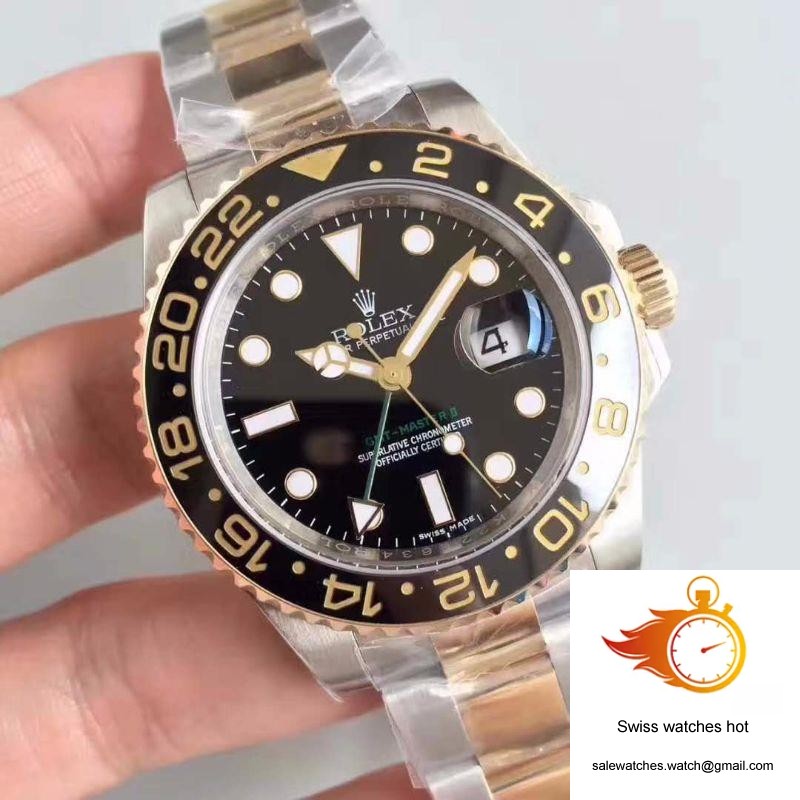 Rolex GMT-Master II 116713LN Noob Factory V9 Rose Gold Bezel 2 Rolex GMT-Master II 116713LN Noob Factory V9 Rose Gold Bezel 2