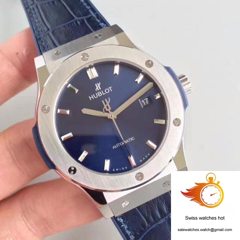 Hublot Classic Fusion Titanium Blue 511.NX.7170.LR JJ Factory Blue Dial 2 Hublot Classic Fusion Titanium Blue 511.NX.7170.LR JJ Factory Blue Dial 2