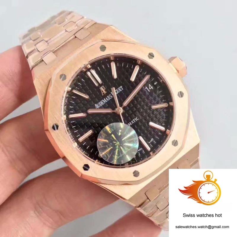 Audemars Piguet Royal Oak Rose Gold 15450 JF Factory V5 Black Dial 2 Audemars Piguet Royal Oak Rose Gold 15450 JF Factory V5 Black Dial 2