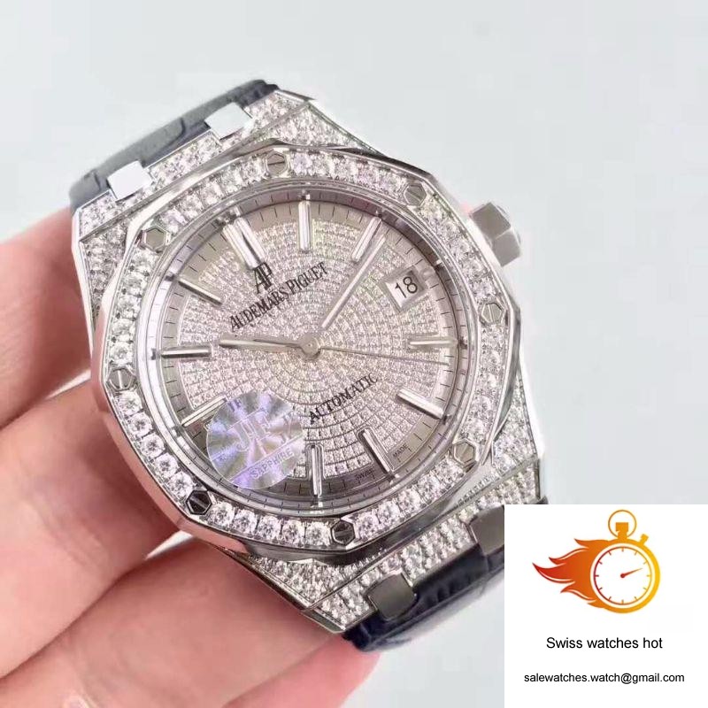 Audemars Piguet Royal Oak 15450 JF Factory Diamond Dial 2 Audemars Piguet Royal Oak 15450 JF Factory Diamond Dial 2