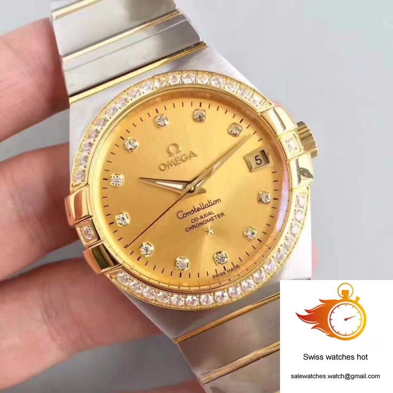 Omega Constellation 123.55.38.21.58.001 38MM 3S Factory Gold Dial 2 Omega Constellation 123.55.38.21.58.001 38MM 3S Factory Gold Dial 2