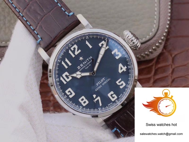 Zenith Pilot Type 20 Extra Special 03.2430.3000.21.C738 XF Factory Blue Dial 2 Zenith Pilot Type 20 Extra Special 03.2430.3000.21.C738 XF Factory Blue Dial 2
