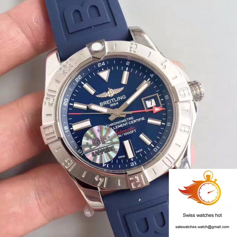 Breitling Avenger II GMT A3239011/BC35/170A GF Factory Blue Dial 2 Breitling Avenger II GMT A3239011/BC35/170A GF Factory Blue Dial 2
