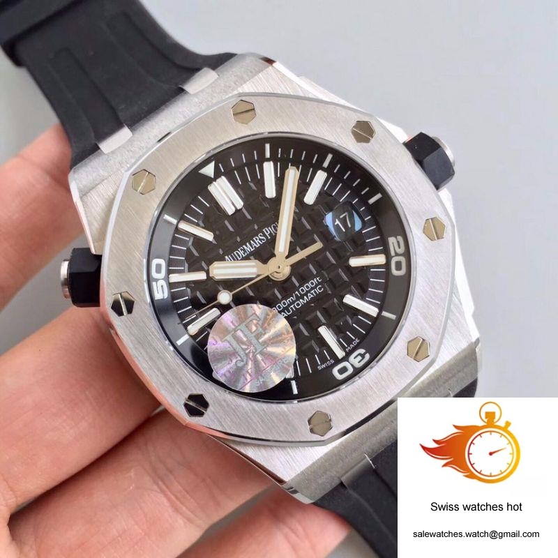 Audemars Piguet Royal Oak Offshore Diver 15710ST.OO.A002CA.01 JF Factory V10 Black Dial 2 Audemars Piguet Royal Oak Offshore Diver 15710ST.OO.A002CA.01 JF Factory V10 Black Dial 2