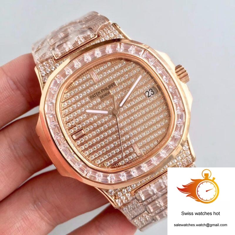 Patek Philippe Nautilus Jumbo 5719/1G-001 Rose Gold Diamonds Dial 2 Patek Philippe Nautilus Jumbo 5719/1G-001 Rose Gold Diamonds Dial 2