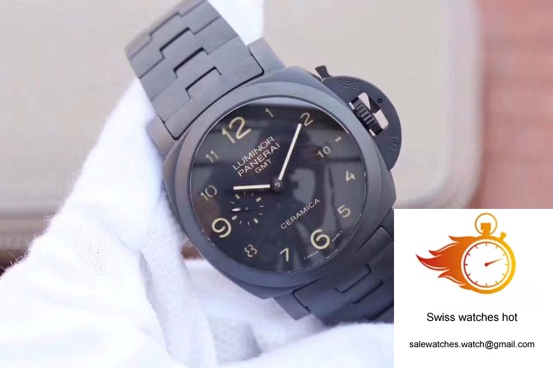 Panerai Tuttonero Luminor 1950 3 Days GMT PAM438 VS Factory Black Dial 2 Panerai Tuttonero Luminor 1950 3 Days GMT PAM438 VS Factory Black Dial 2
