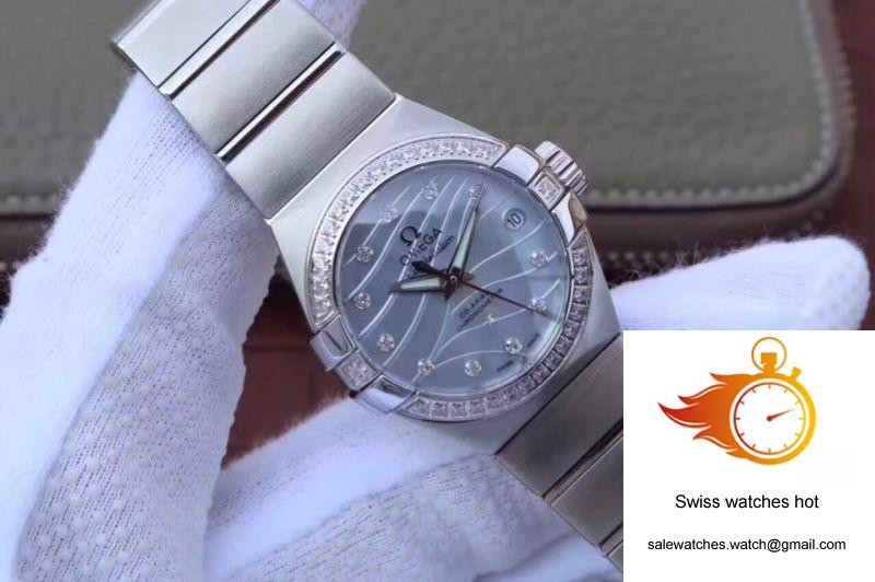 Omega Constellation Double Eagle Lady Blue Mother-Of-Pearl Dial 27MM 3S Factory 2 Omega Constellation Double Eagle Lady Blue Mother-Of-Pearl Dial 27MM 3S Factory 2