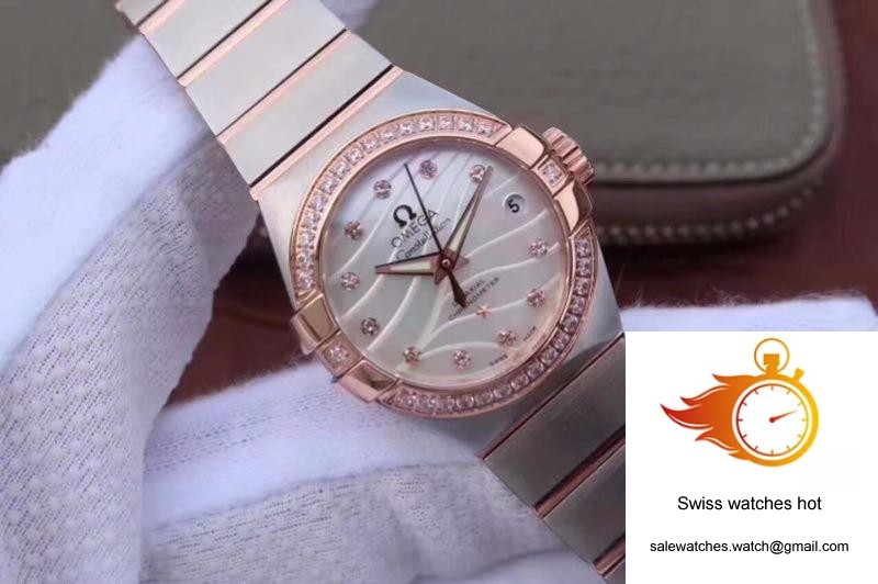 Omega Constellation Double Eagle Lady Pink Mother-Of-Pearl Dial 27MM 3S Factory 2 Omega Constellation Double Eagle Lady Pink Mother-Of-Pearl Dial 27MM 3S Factory 2