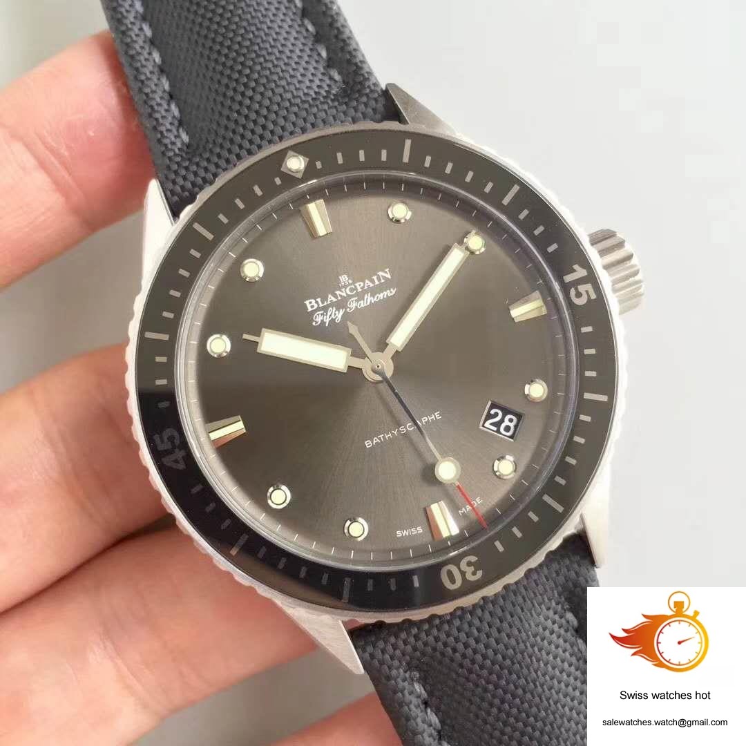 Blancpain Fifty Fathoms Bathyscaphe 5000-1110-B52A ZF Factory Meteor Grey Dial 2 Blancpain Fifty Fathoms Bathyscaphe 5000-1110-B52A ZF Factory Meteor Grey Dial 2