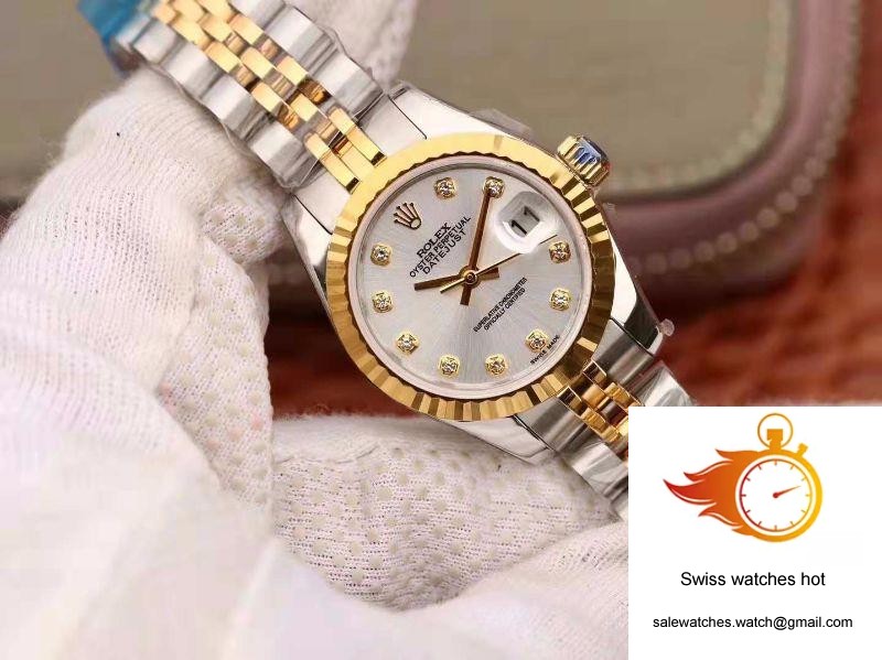 Rolex Lady Datejust 18K Gold 28MM Silver Dial 2 Rolex Lady Datejust 18K Gold 28MM Silver Dial 2
