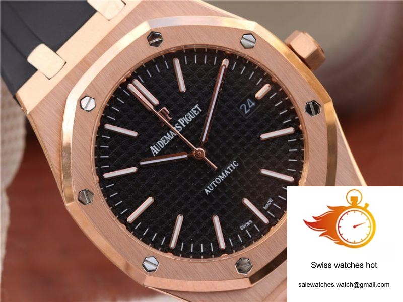 Audemars Piguet Royal Oak 15400OR.OO.D002CR.01 JF Factory Black Dial 2 Audemars Piguet Royal Oak 15400OR.OO.D002CR.01 JF Factory Black Dial 2