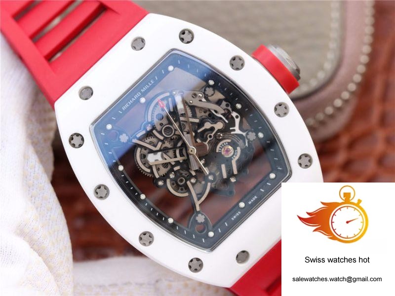 Richard Mille RM055 Red Strap KV Factory Skeleton Dial 2 Richard Mille RM055 Red Strap KV Factory Skeleton Dial 2