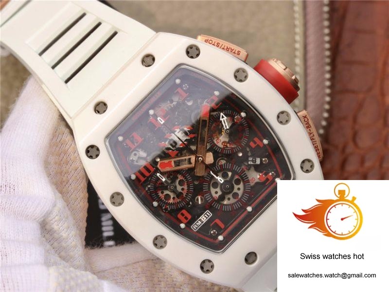 Richard Mille RM011 Felipe Massa Flyback Dubai Chronograph KV Factory Crystal Dial 2 Richard Mille RM011 Felipe Massa Flyback Dubai Chronograph KV Factory Crystal Dial 2