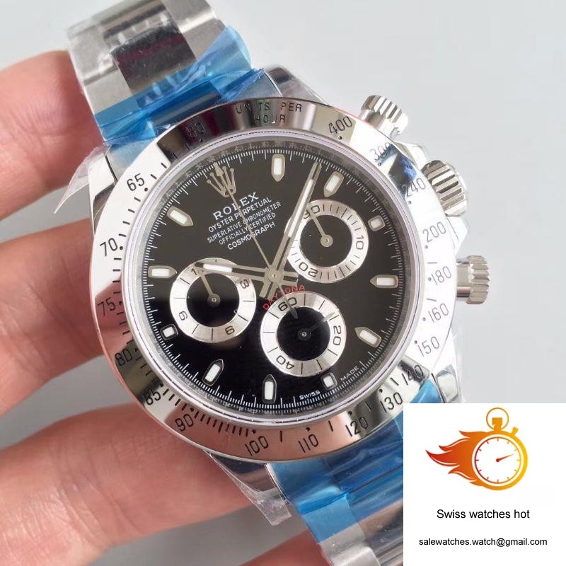 Rolex Daytona Cosmograph 116520 Noob Factory Black Dial 2 Rolex Daytona Cosmograph 116520 Noob Factory Black Dial 2